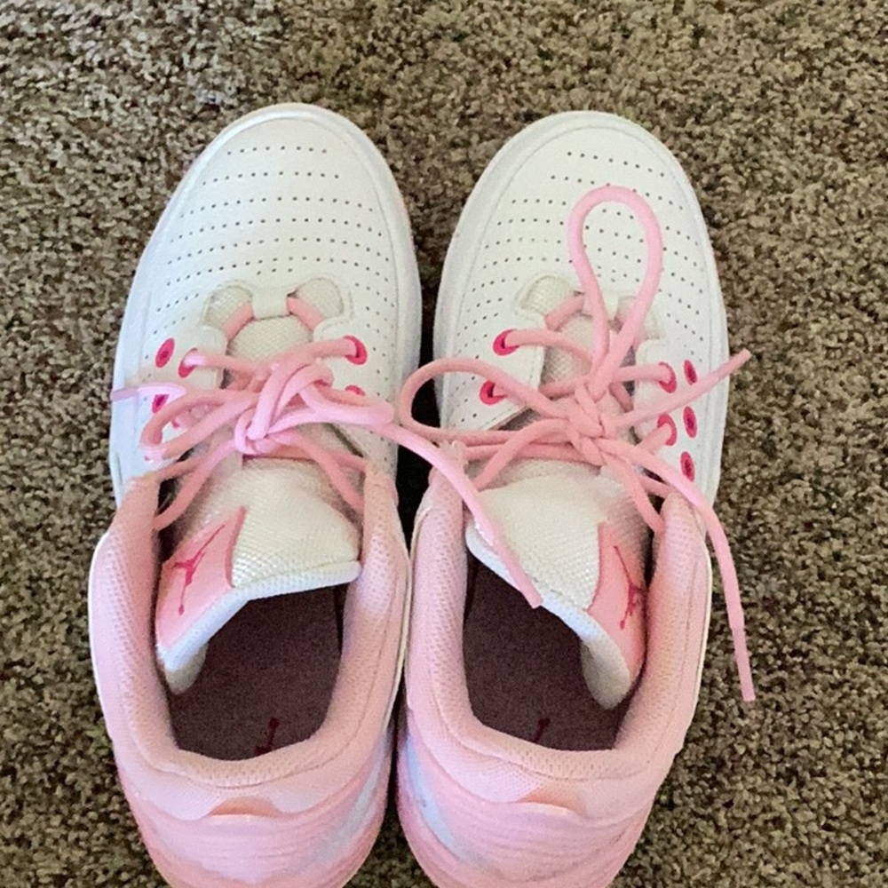 Kids Pink and White Sneakers
